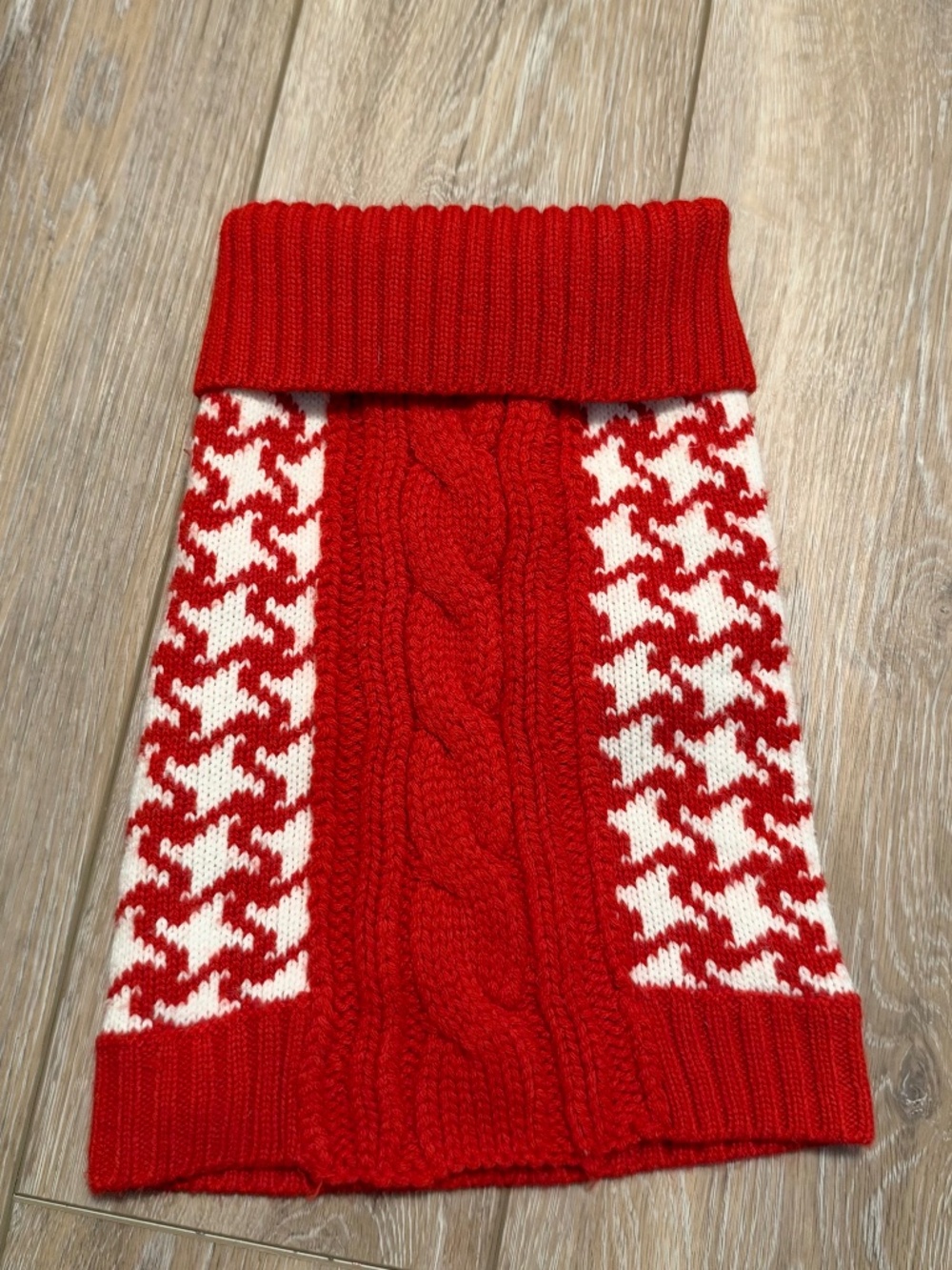 Red and White Dog Sweater